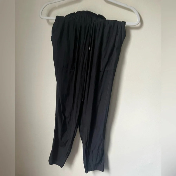 Ramy Brook Black Drawstring Silky Pants, size XS - Picture 2 of 6